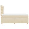 vidaXL Boxspringbett mit Matratze Creme 100x200 cm Stoff