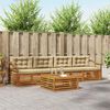 vidaXL Outdoor-Sofagarnitur mit Kissen 5 pcs Natur und Beige