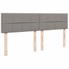 vidaXL Ottoman-Bett mit Matratzen & LEDs Taupe 180x200 cm Stoff