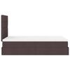 vidaXL Ottoman-Bett mit Matratze & LEDs Dunkelbraun 120x200 cm Stoff
