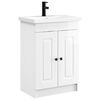 vidaXL Badezimmerm&ouml;bel-Set Hochglanz Wei&szlig; 78,5 x 37,5 x 81 cm