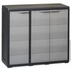 vidaXL Gartenschrank mit 2 B&ouml;den Schwarz und Grau