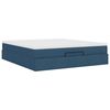 vidaXL Ottoman-Bett mit Matratze Blau 180x200 cm Stoff