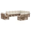 vidaXL Gartensofa-set 12 pcs Beige und Cremewei&szlig; Poly-Rattan