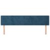 vidaXL Kopfteil mit Ohren Dunkelblau 163x16x78/88 cm Samt