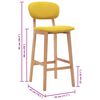 vidaXL Barhocker 2 Stk. Senfgelb Stoff