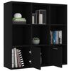 vidaXL Bücherregal Schwarz 98x30x98 cm Holzwerkstoff