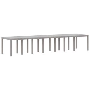 vidaXL Gartentisch Hellgrau 400 x 100 x 73 cm Poly-Rattan