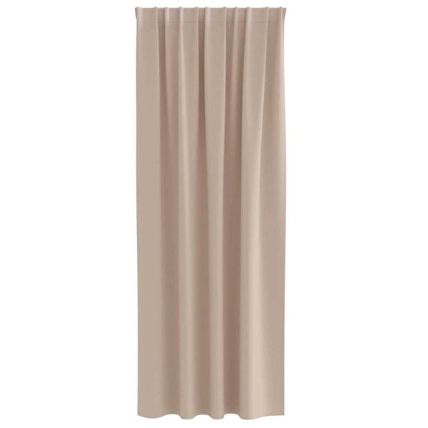 vidaXL Verdunkelungs-Vorh&auml;nge mit Ringen 2 pcs Taupe 225 x 140 cm