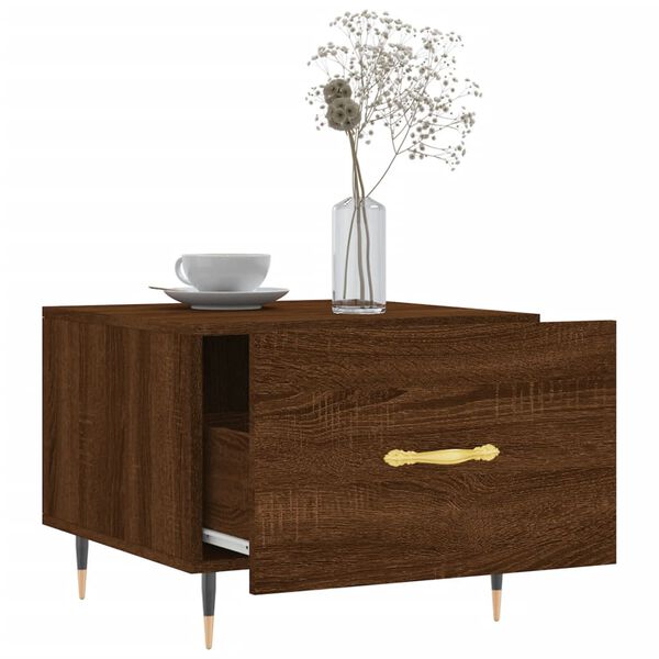 vidaXL Couchtische 2 Stk. Braun Eichen-Optik 50x50x40 cm Holzwerkstoff
