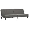 vidaXL Schlafsofa 2-Sitzer Grau Kunstleder