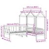 vidaXL Tagesbett und Bank mit Dach 90x190 cm Kiefernholz