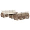 vidaXL Gartensofa-set 8 stk. Beige und Cremewei&szlig; Poly-Rattan