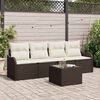 vidaXL Gartensofa-set Braun Poly-Rattan