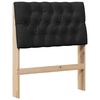 vidaXL Gepolstertes Kopfteil Schwarz 80 cm Massives Kiefernholz
