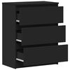 vidaXL Sideboard Schwarz 60x35x76 cm Holzwerkstoff