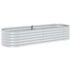 vidaXL Garten-Hochbeet 240x80x44 cm Verzinkter Stahl Silbern