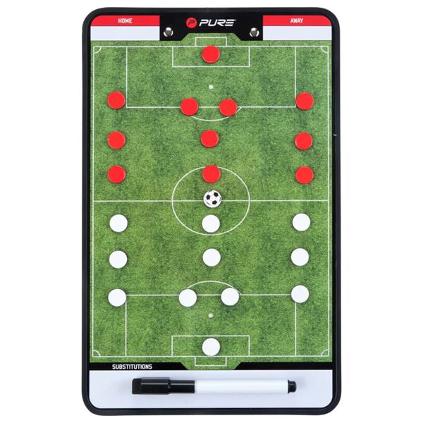 Pure2Improve Doppelseitiges Coach-Board Fu&szlig;ball 35&times;22 cm P2I100680