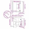vidaXL Badezimmerm&ouml;bel-Set TULUM Braun Eichen-Optik Holzwerkstoff