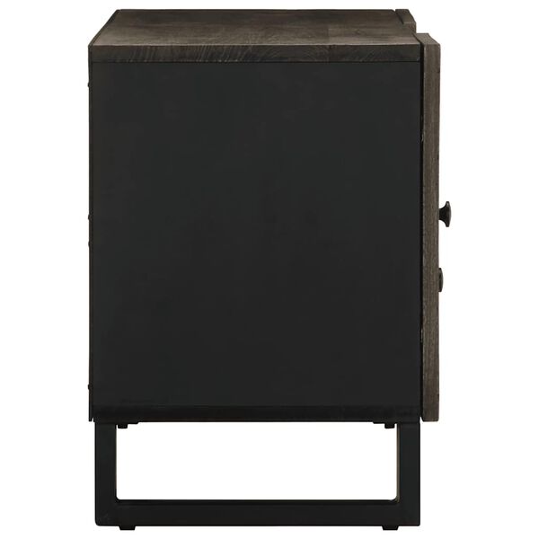 vidaXL TV-Schrank Schwarz 105x33x46 cm Massivholz Mango