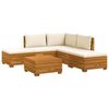 vidaXL 6 stk. Outdoor-Sofagarnitur Massivholz Akazie Braun