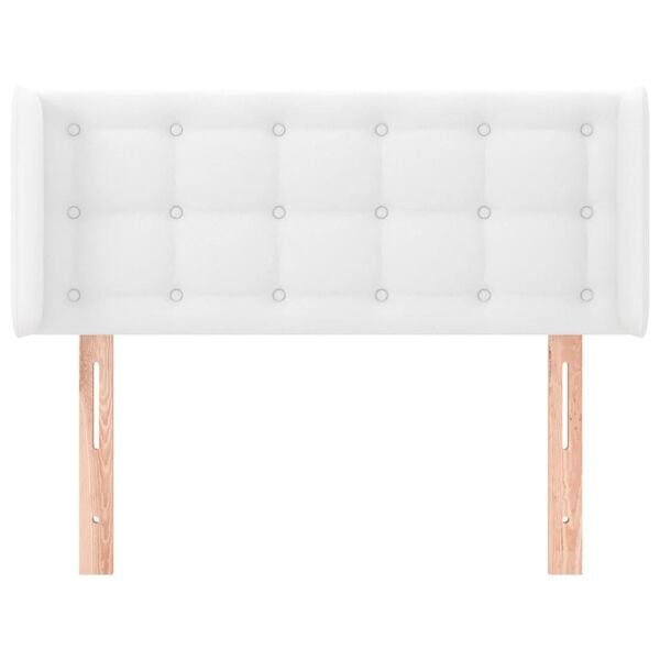 vidaXL Kopfteil mit Ohren Wei&szlig; 83x16x78/88 cm Kunstleder