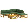 vidaXL Sofa-Set 6 stk. Natur Massivholz Akazie