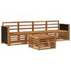 vidaXL Outdoor-Sofagarnitur 5 Stk. Natur Massivholz Akazie
