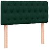 vidaXL Boxspringbett mit Matratze Dunkelgr&uuml;n 80x220 cm Samt