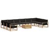 vidaXL Outdoor-Sofagarnitur 11 stk. Wei&szlig; und Schwarz