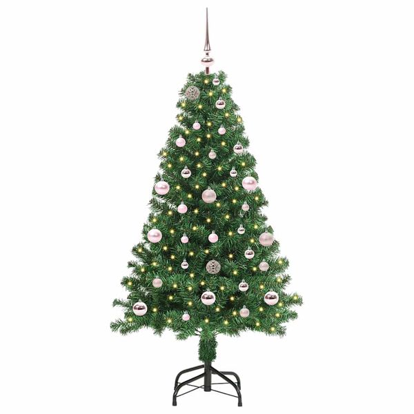 vidaXL K&uuml;nstlicher Weihnachtsbaum mit 150 LEDs mit St&auml;nder Gr&uuml;n 150 cm