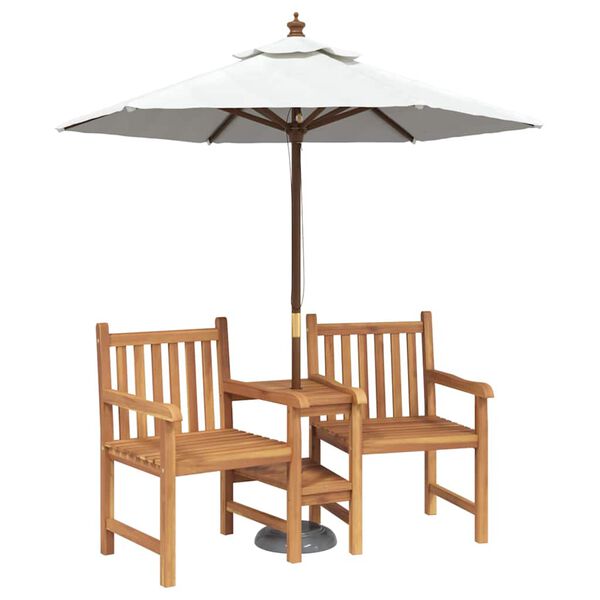 vidaXL Outdoor-Stühle Braun 152 x 63 x 89 cm Teak-Massivholz