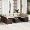 vidaXL Gartensofa-set Braun Poly-Rattan