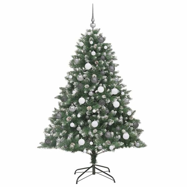 vidaXL K&uuml;nstlicher Weihnachtsbaum mit 300 LEDs mit St&auml;nder Gr&uuml;n 180 cm