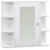 vidaXL Bad-Spiegelschrank Wei&szlig; 66x17x63 cm MDF