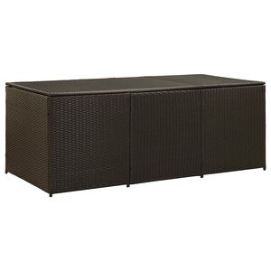 vidaXL Gartenbox Poly Rattan 180x90x70 cm Braun