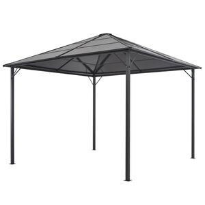 vidaXL Gartenpavillon mit Dach Aluminium 3&times;3 m Anthrazit