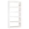vidaXL B&uuml;cherregal/Raumteiler Wei&szlig; 80x30x167,4 cm Massivholz Kiefer