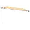 vidaXL Markise Einziehbar Gelb und Weiß 5x3 m Stoff und Aluminium