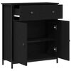 vidaXL Sideboard Schwarz Eichen-Optik 70 x 30 x 80 cm Holzwerkstoff