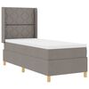 vidaXL Boxspringbett mit Matratze Taupe 80 x 200 cm Stoff