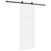 vidaXL Schiebet&uuml;r ORKDAL 83 x 211 cm Holzwerkstoff Wei&szlig; und Schwarz