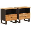 vidaXL Bettkasten 2 Stk. Braun 40 x 33 x 46 cm Massivholz Mango
