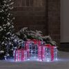 vidaXL Geschenkbox mit 60 LEDs 3 pcs Kaltwei&szlig; 20 x 20 x 20 cm Acryl