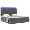 vidaXL Bett mit Stauraum und LED Grau 180 x 200 cm Kunstleder