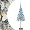 vidaXL Weihnachtsbaum mit 150 LEDs Wei&szlig; 120 cm PE und Stahl