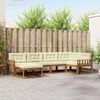 vidaXL Outdoor-Sofagarnitur mit Kissen 6 pcs Natur und Creme