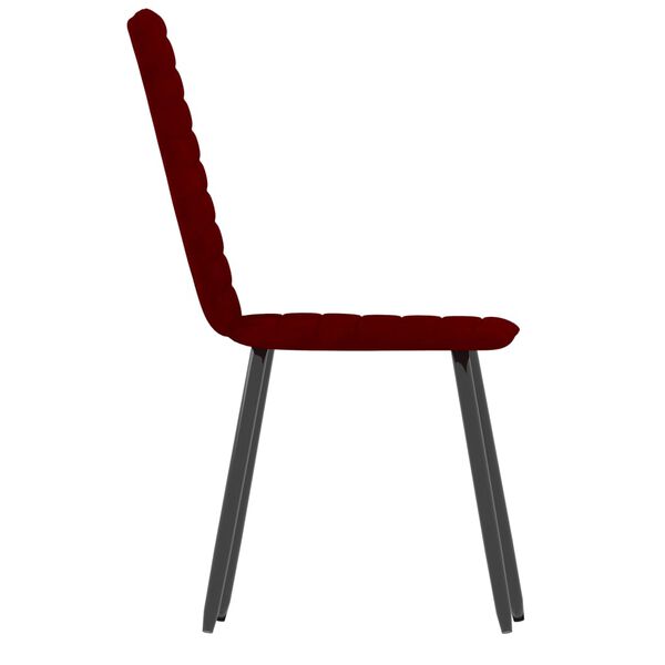 vidaXL Esszimmerst&uuml;hle 4 Stk. Weinrot Samt