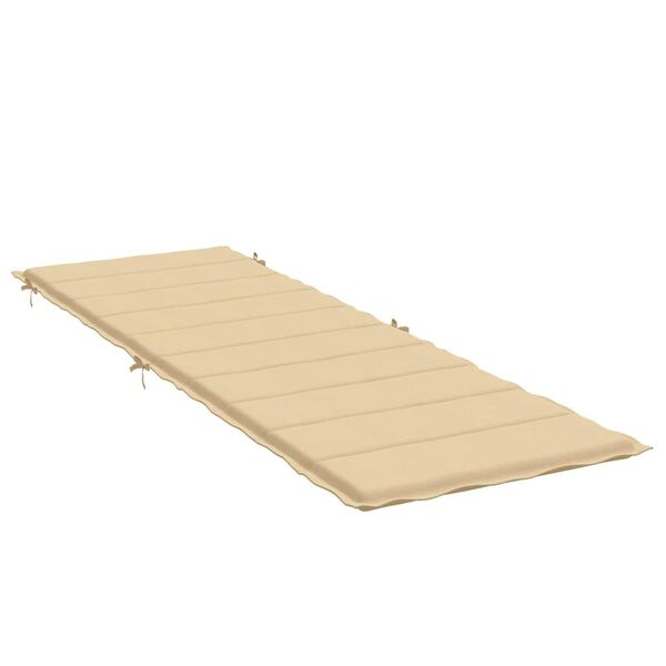 vidaXL Sonnenliegen-Auflage Melange Beige 186x58x4 cm Stoff