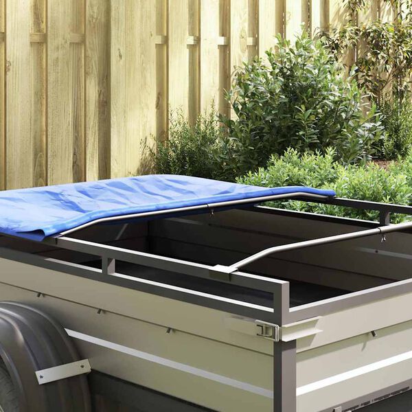 vidaXL geeignet f&uuml;r flache Planenhalterung 2 pcs Silber 130-210 cm